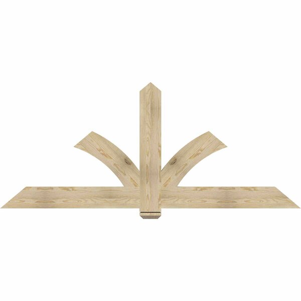 Ekena Millwork Redmond Rough Sawn Timber Gable Bracket, Douglas Fir, 84"W x 35"H x 2"D x 6"F, 10/12 Pitch GBW084X35X0206RED00RDF - main